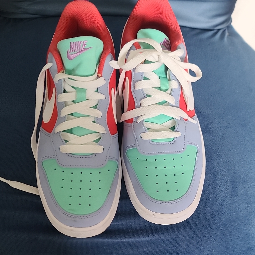 Nike Mint and Red Sneakers with White Accents